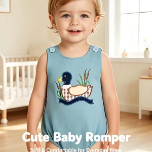 0-2T, Sleeveless Duck  Romper