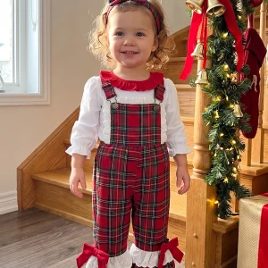 Plaid Girls-Christmas-Outfits