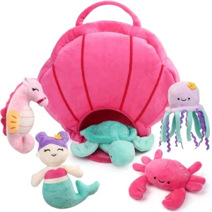 5PCS Stuffed Sea Creatures with Bag