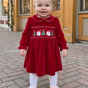 Dress-Christmas Velvet-Long Sleeve